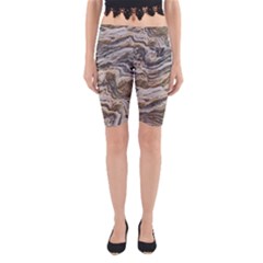 Texture Marble Abstract Pattern Yoga Cropped Leggings