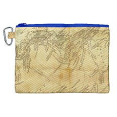 Vintage Map Background Paper Canvas Cosmetic Bag (xl)