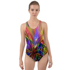 Arrangement Butterfly Aesthetics Cut-out Back One Piece Swimsuit by Celenk