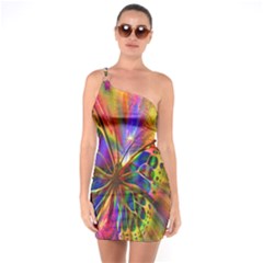 Arrangement Butterfly Aesthetics One Soulder Bodycon Dress