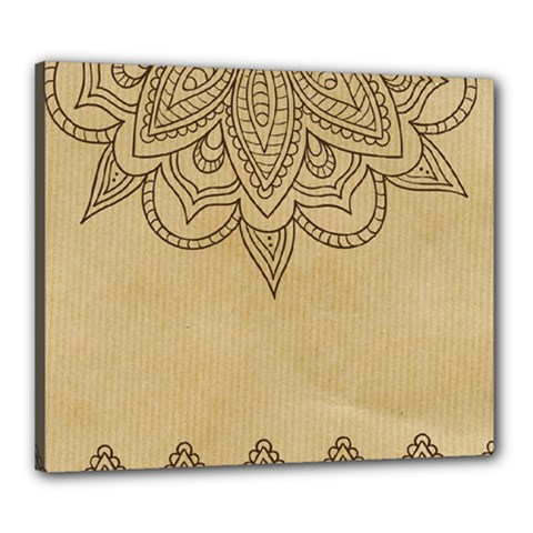 Vintage Background Paper Mandala Canvas 24  X 20  by Celenk