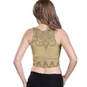 Vintage Background Paper Mandala Racer Back Crop Top View2