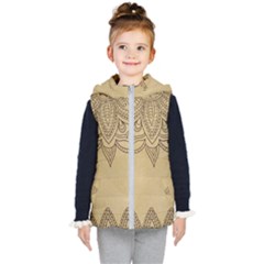 Vintage Background Paper Mandala Kid s Puffer Vest by Celenk