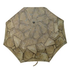 Brick Wall Stone Kennedy Folding Umbrellas by Celenk