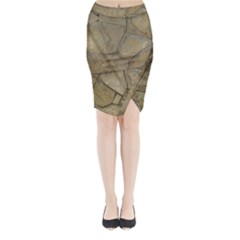 Brick Wall Stone Kennedy Midi Wrap Pencil Skirt by Celenk