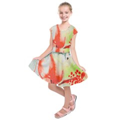 Fabric Texture Softness Textile Kids  Short Sleeve Dress by Celenk