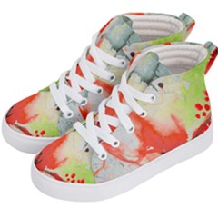 Fabric Texture Softness Textile Kid s Hi-top Skate Sneakers by Celenk