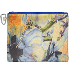 Flower Texture Pattern Fabric Canvas Cosmetic Bag (xxxl)