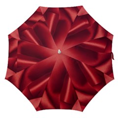 Red Fabric Textile Macro Detail Straight Umbrellas by Celenk