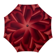 Red Fabric Textile Macro Detail Golf Umbrellas by Celenk