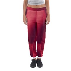 Red Fabric Textile Macro Detail Women s Jogger Sweatpants by Celenk