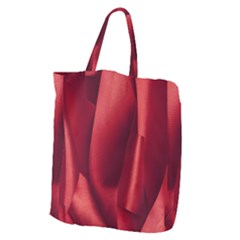 Red Fabric Textile Macro Detail Giant Grocery Zipper Tote