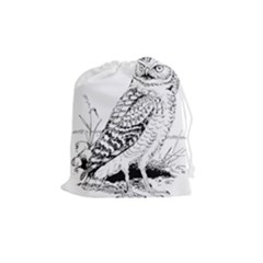 Animal Bird Forest Nature Owl Drawstring Pouches (medium)  by Celenk