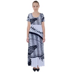 Animal Fish Ocean Sea High Waist Short Sleeve Maxi Dress