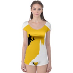 Castle Cat Evil Female Fictional Boyleg Leotard  by Celenk