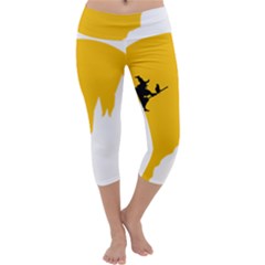 Castle Cat Evil Female Fictional Capri Yoga Leggings by Celenk