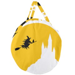 Castle Cat Evil Female Fictional Giant Round Zipper Tote