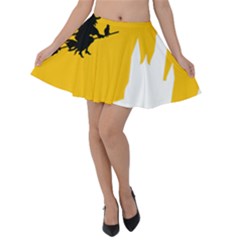 Castle Cat Evil Female Fictional Velvet Skater Skirt