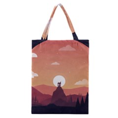 Design Art Hill Hut Landscape Classic Tote Bag by Celenk