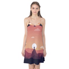 Design Art Hill Hut Landscape Camis Nightgown