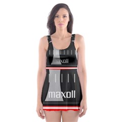 Compact Cassette Musicassette Mc Skater Dress Swimsuit by Celenk