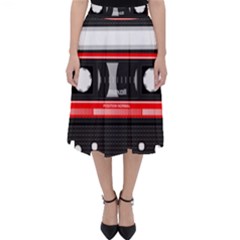 Compact Cassette Musicassette Mc Folding Skater Skirt by Celenk