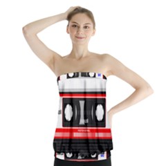 Compact Cassette Musicassette Mc Strapless Top by Celenk