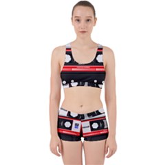 Compact Cassette Musicassette Mc Work It Out Sports Bra Set by Celenk