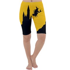 Castle Cat Evil Female Fictional Cropped Leggings  by Celenk