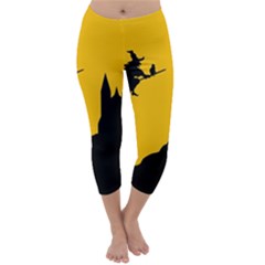 Castle Cat Evil Female Fictional Capri Winter Leggings  by Celenk