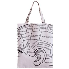 Brain Chart Diagram Face Fringe Zipper Classic Tote Bag by Celenk