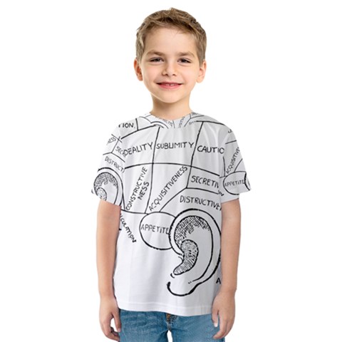 Brain Chart Diagram Face Fringe Kids  Sport Mesh Tee by Celenk