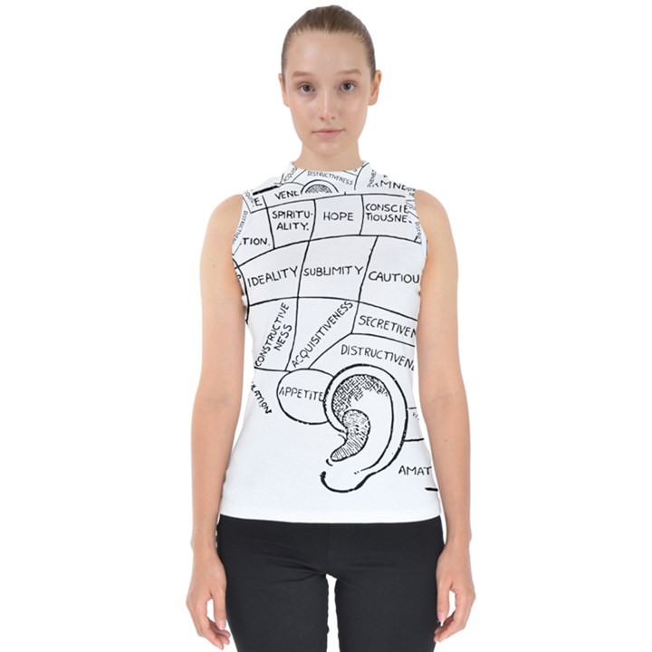 Brain Chart Diagram Face Fringe Shell Top