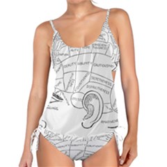 Brain Chart Diagram Face Fringe Tankini Set