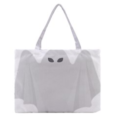 Ghost Halloween Spooky Horror Fear Zipper Medium Tote Bag by Celenk