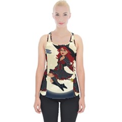 Witch Witchcraft Broomstick Broom Piece Up Tank Top by Celenk