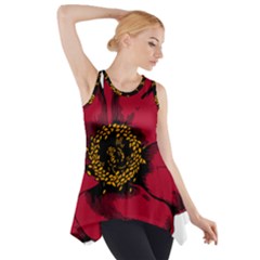 Floral Flower Petal Plant Side Drop Tank Tunic by Celenk