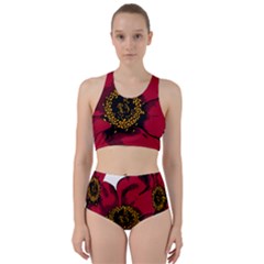 Floral Flower Petal Plant Racer Back Bikini Set