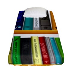 Shelf Books Library Reading Fitted Sheet (single Size) by Celenk