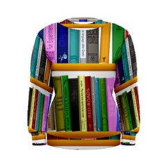 Shelf Books Library Reading Women s Sweatshirt by Celenk