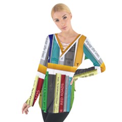 Shelf Books Library Reading Tie Up Tee by Celenk