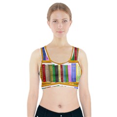 Shelf Books Library Reading Sports Bra With Pocket