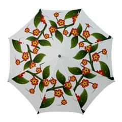 Flower Branch Nature Leaves Plant Golf Umbrellas by Celenk