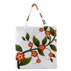 Flower Branch Nature Leaves Plant Grocery Tote Bag by Celenk