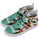 Flower Branch Nature Leaves Plant Women s Mid-Top Canvas Sneakers View2