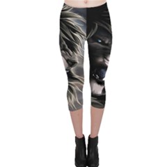 Angry Lion Digital Art Hd Capri Leggings 