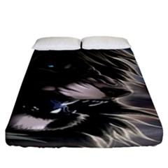 Angry Lion Digital Art Hd Fitted Sheet (King Size)