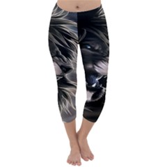 Angry Lion Digital Art Hd Capri Winter Leggings 