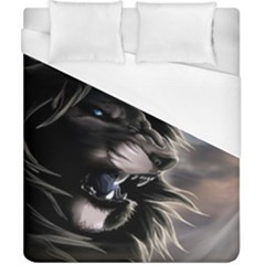 Angry Lion Digital Art Hd Duvet Cover (California King Size)