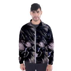 Angry Lion Digital Art Hd Wind Breaker (Men)